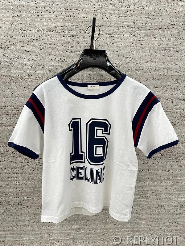 셀린느 16 로고 반팔