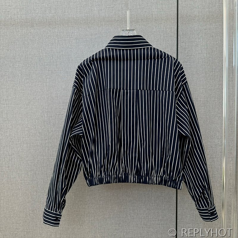 프라다 페이크 스트라이프 셔츠