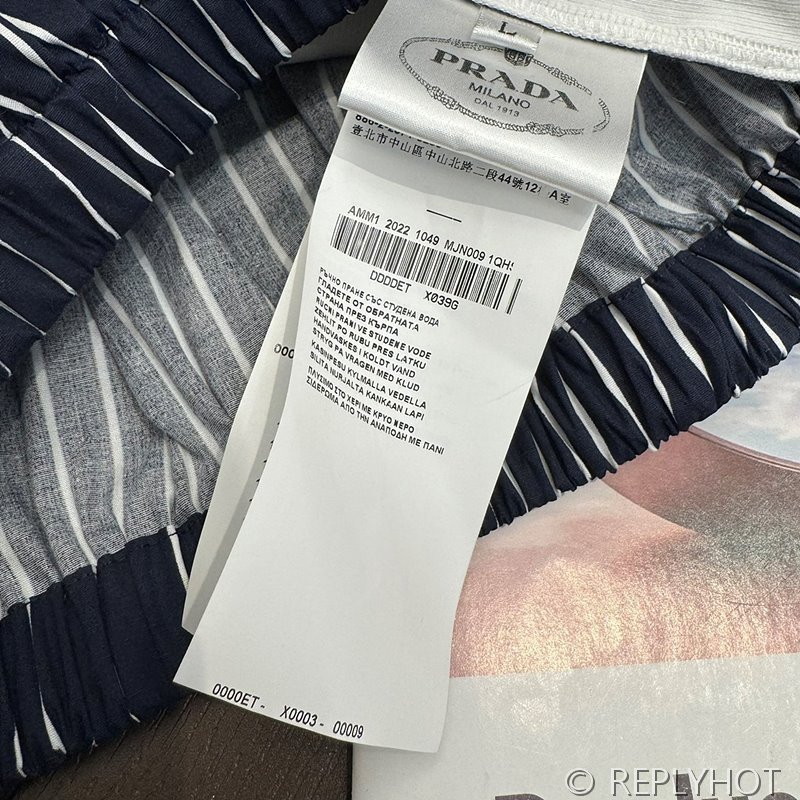 프라다 페이크 스트라이프 셔츠