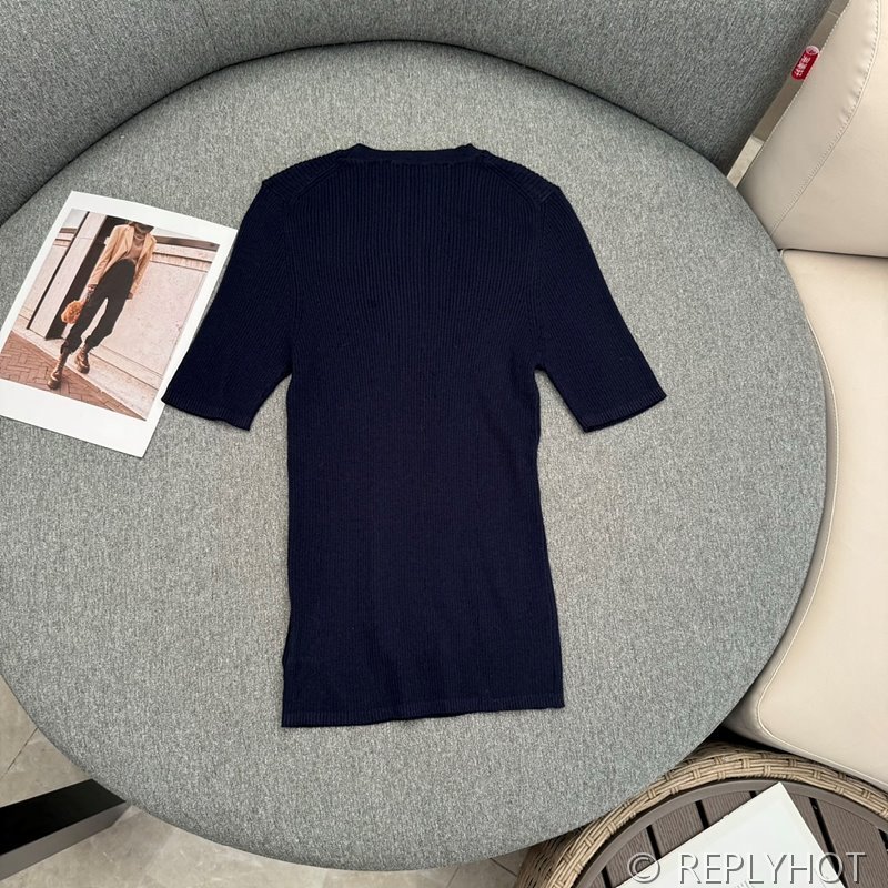 프라다 자카드 로고 반팔