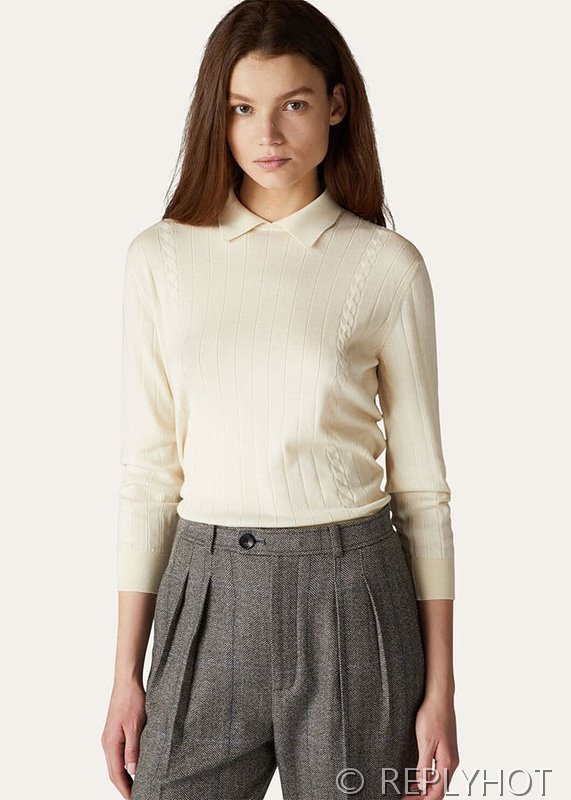 로로피아나 카라스웨터니트 4color