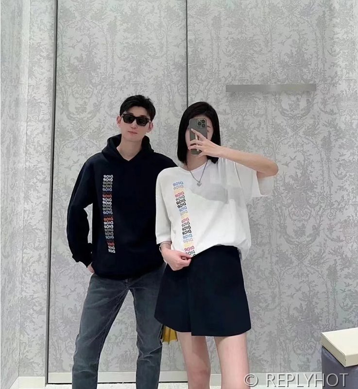 디올 프린팅 티셔츠 2color