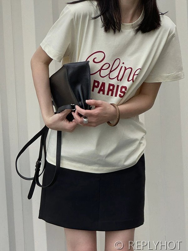 셀린느 포고 프린트 티셔츠