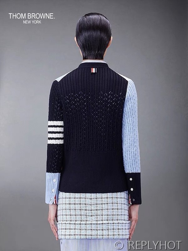 톰브라운 브이넥 울 가디건