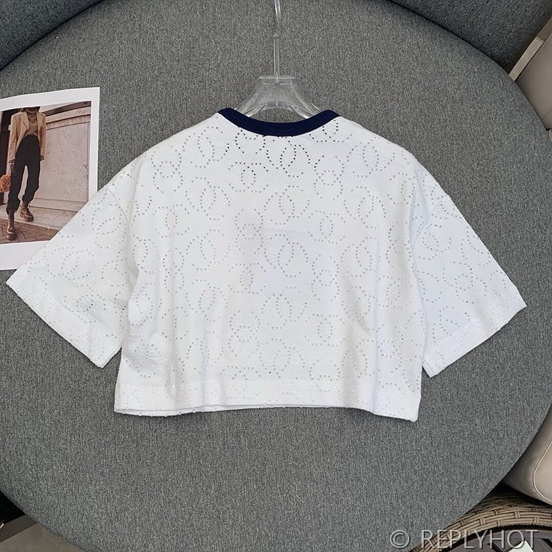 샤넬 로고 크롭티