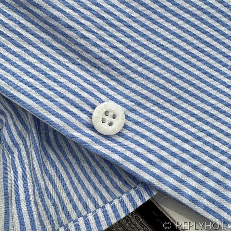 프라다 로고 스트라이프 셔츠