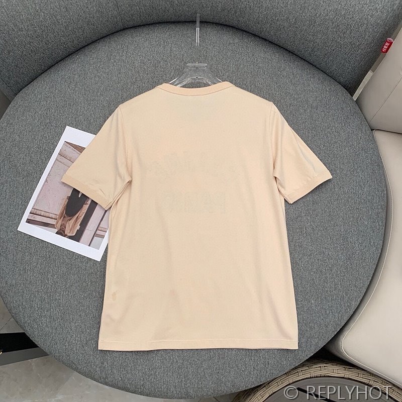 셀린느 로고 자수 반팔