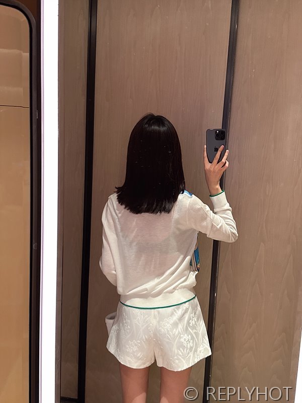 에르메스 실크100% 프린트 니트 풀오버 스웨터