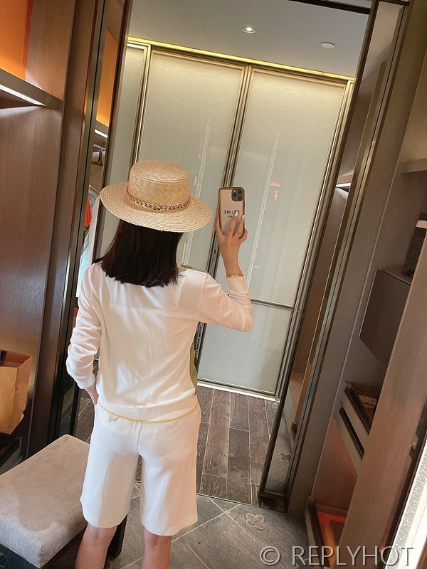 에르메스 실크100% 프린트 니트 풀오버 가디건