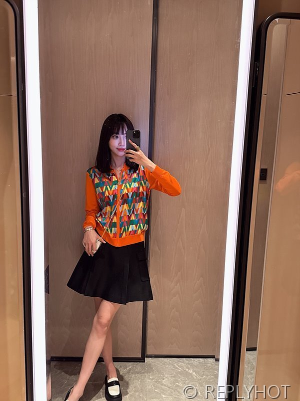 에르메스 실크100% 프린트 니트 풀오버 가디건