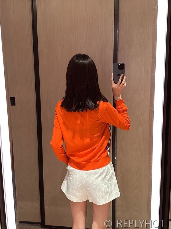 에르메스 실크100% 프린트 니트 풀오버 가디건