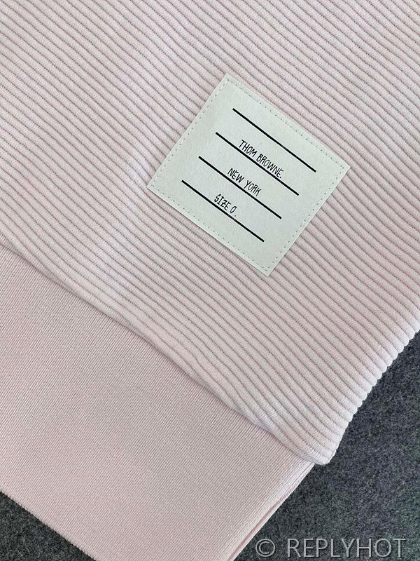 톰브라운 스트레이트 캐주얼 맨투맨 핑크