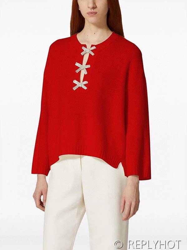 발렌티노 리본다이아 니트 2color