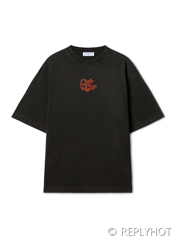 오프화이트 용프린팅 반팔티 남여공용 2COLOR [매장가 160만원대]