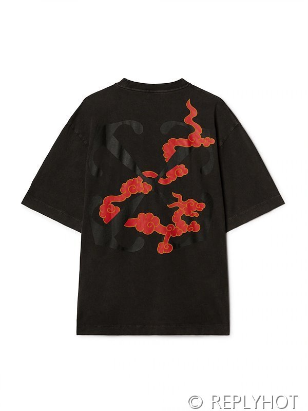 오프화이트 용프린팅 반팔티 남여공용 2COLOR [매장가 160만원대]