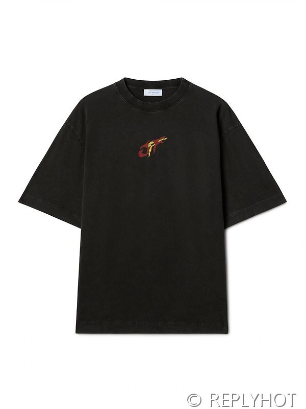 오프화이트 용프린팅 반팔티 남여공용 2COLOR [매장가 160만원대]