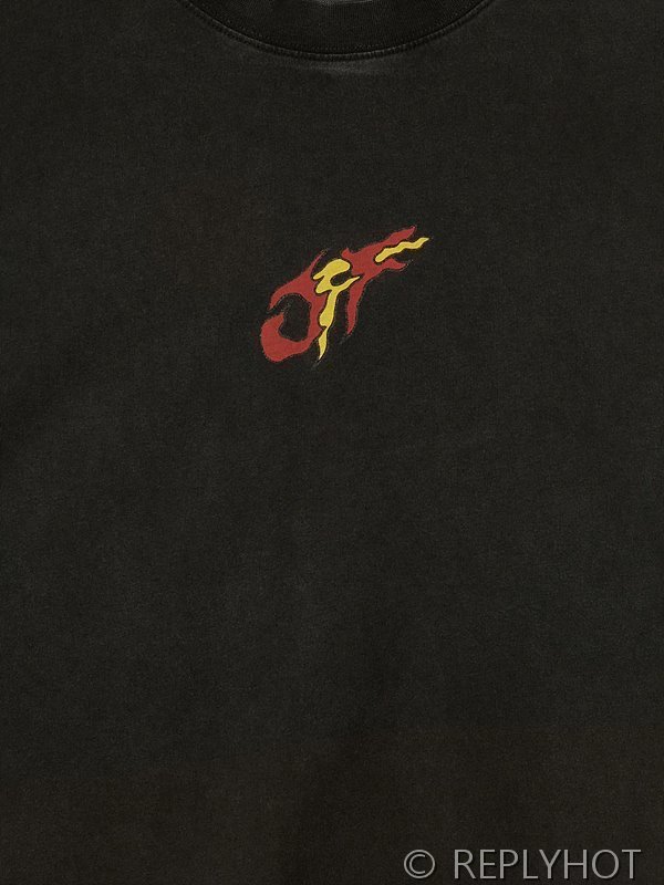 오프화이트 용프린팅 반팔티 남여공용 2COLOR [매장가 160만원대]