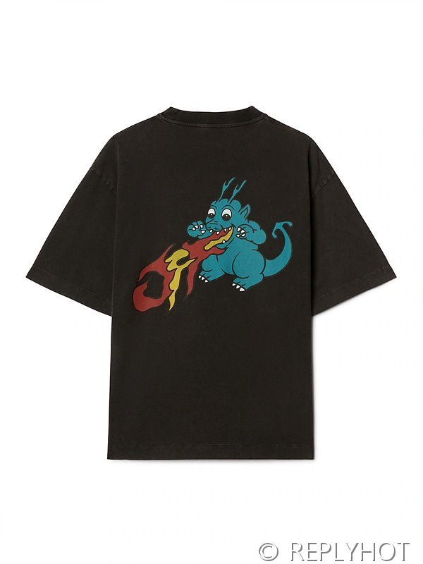 오프화이트 용프린팅 반팔티 남여공용 2COLOR [매장가 160만원대]