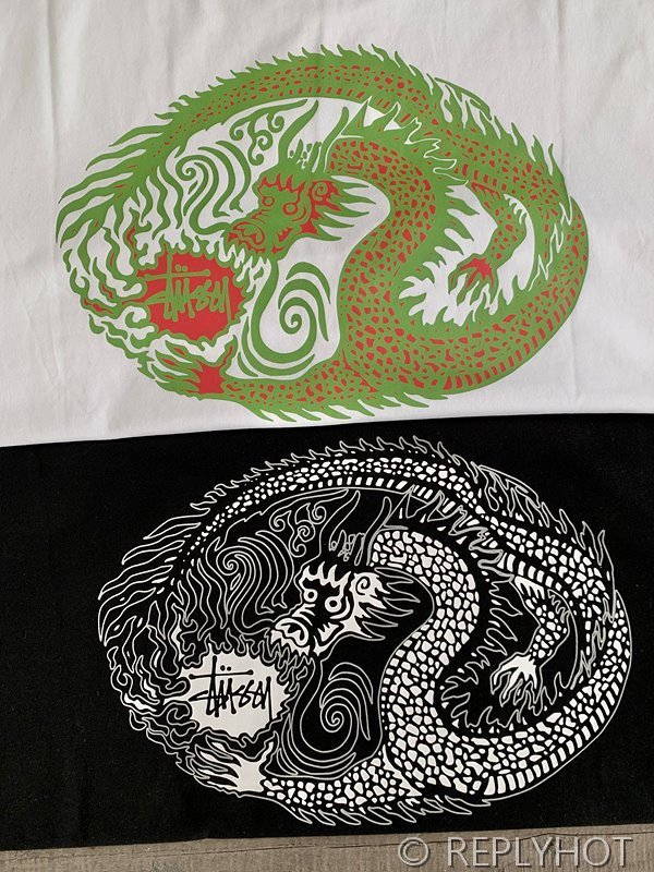 스투시 용프린팅 반팔 남여공용 2COLOR [매장가 150만원대]