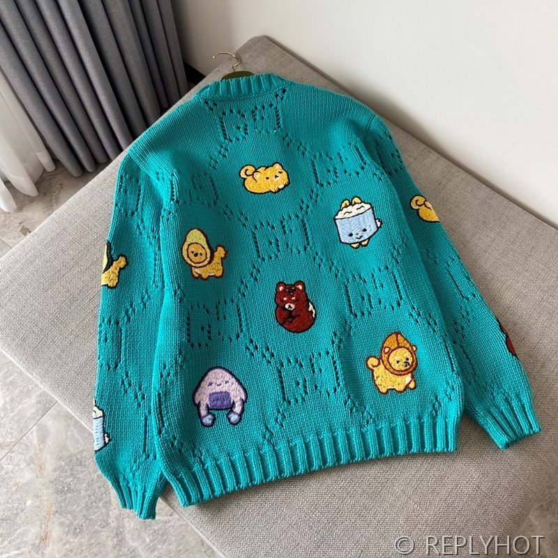 구찌 자수 니트 코튼 스웨터 남여공용 [매장가 358만원대]