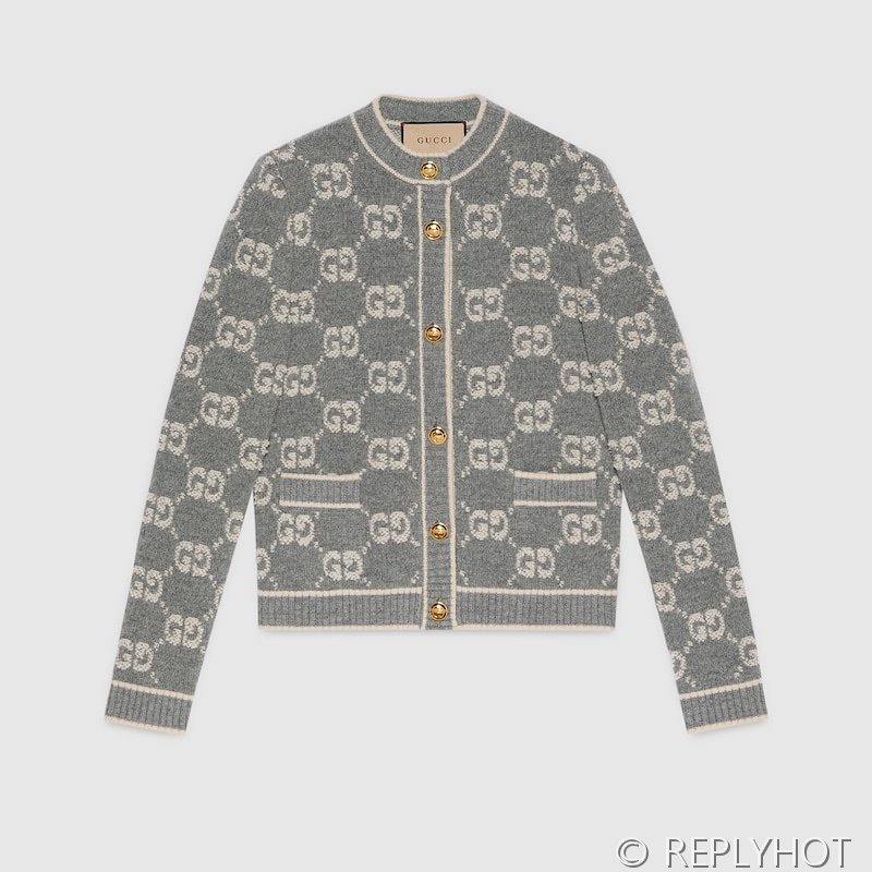 구찌 매듭 벨벳 자카드 가디건 2COLOR [매장가 348만원대]