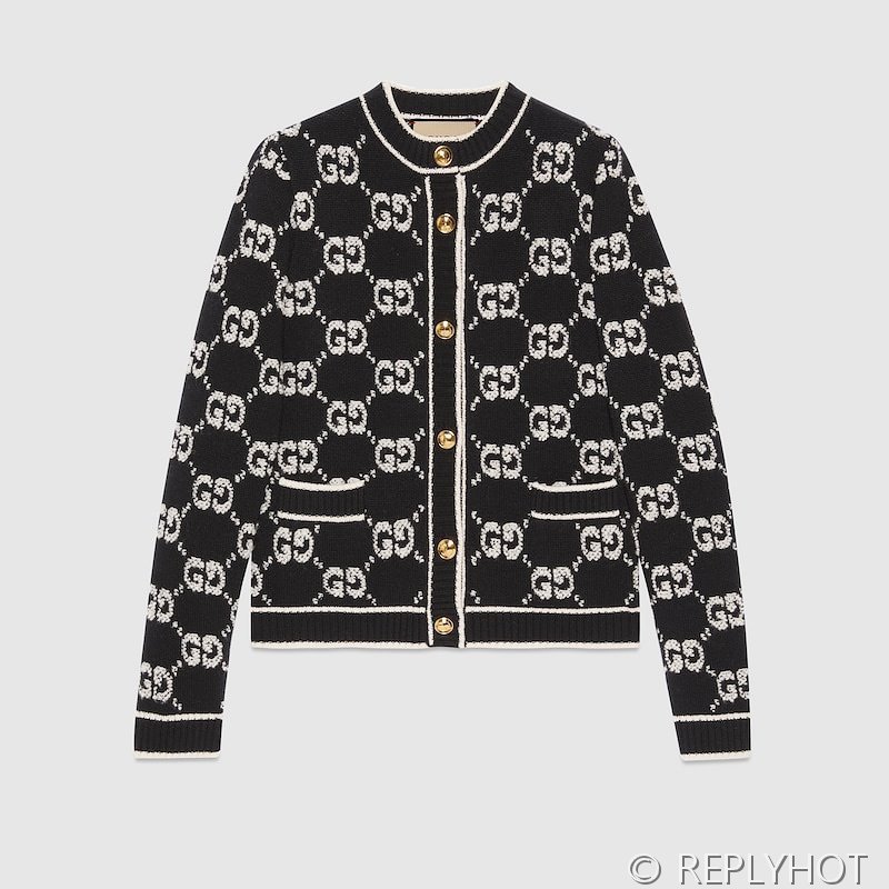 구찌 매듭 벨벳 자카드 가디건 2COLOR [매장가 348만원대]