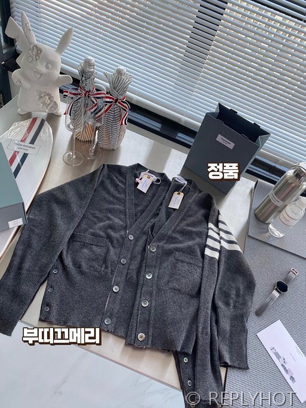 톰브라운 4바 스트라이프 캐시미어 가디건 [매장가 200만원대]