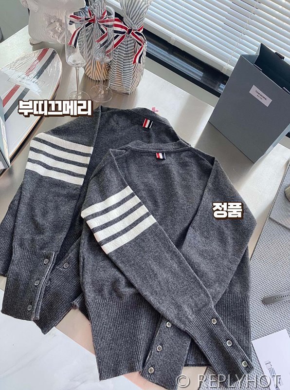 톰브라운 4바 스트라이프 캐시미어 가디건 [매장가 200만원대]