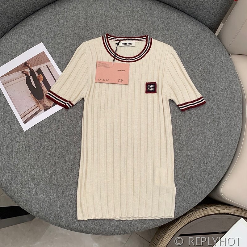미우미우 반팔 니트