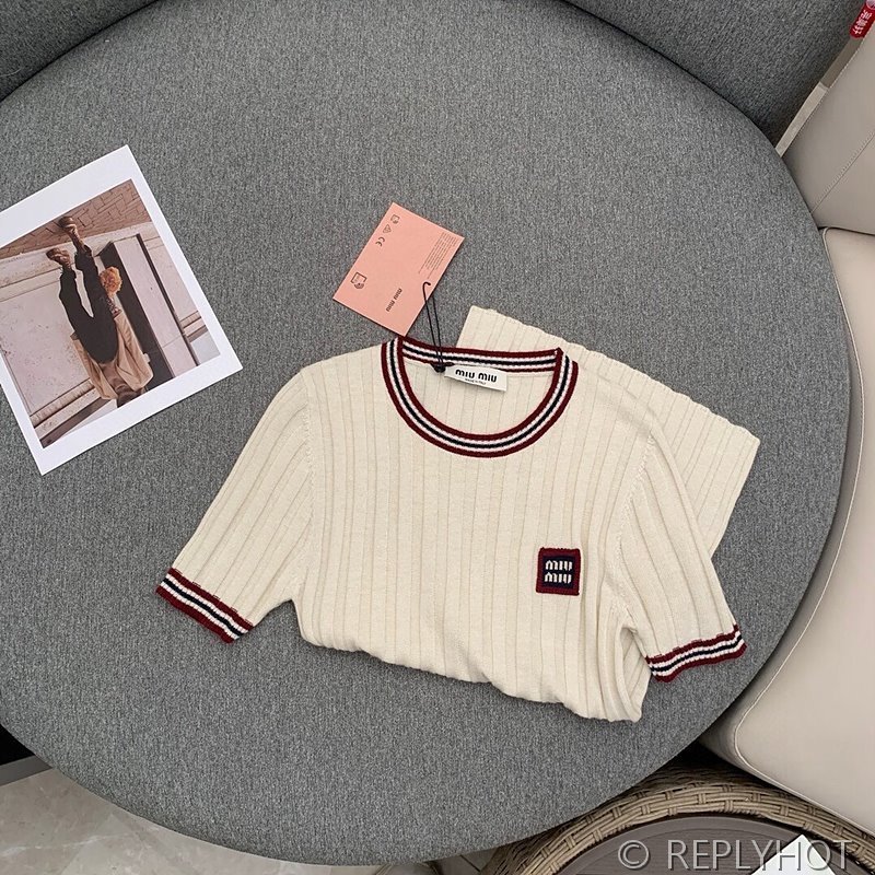 미우미우 반팔 니트