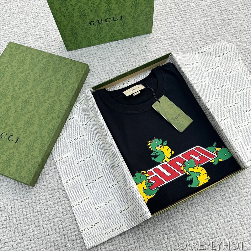 구찌 Dragon 프린트 반팔 (남여공용) [매장가 180만원대]