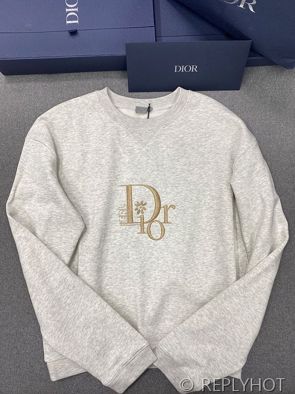 디올 Dior By Erl 맨투맨 헤더 그레이 [매장가 130만원대]