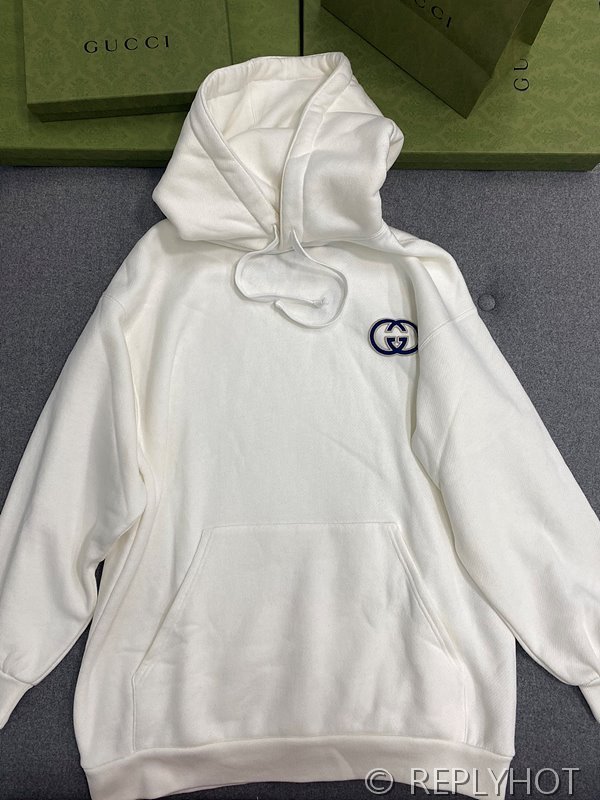 구찌 코튼 저지 후드 스웨트셔츠 [매장가 170만원대]