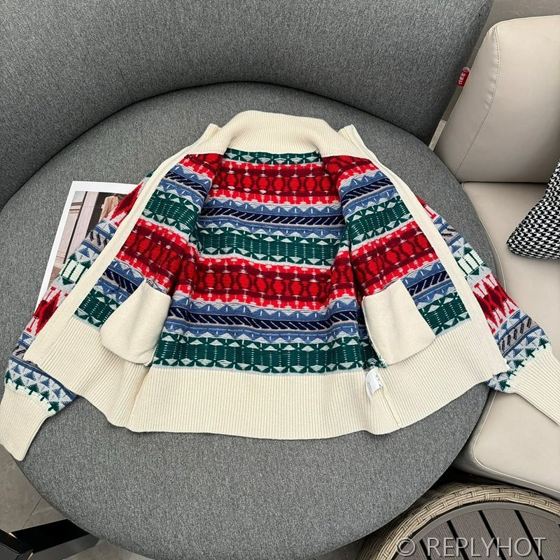 로로피아나 페어아일 자카드 지퍼 가디건 [매장가 370만원대]