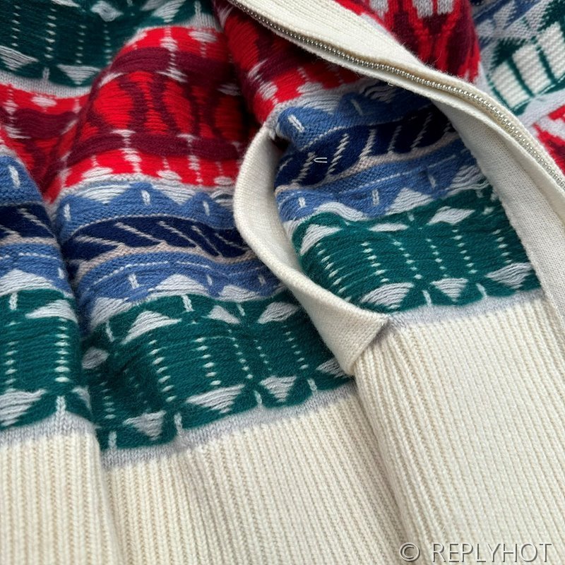 로로피아나 페어아일 자카드 지퍼 가디건 [매장가 370만원대]