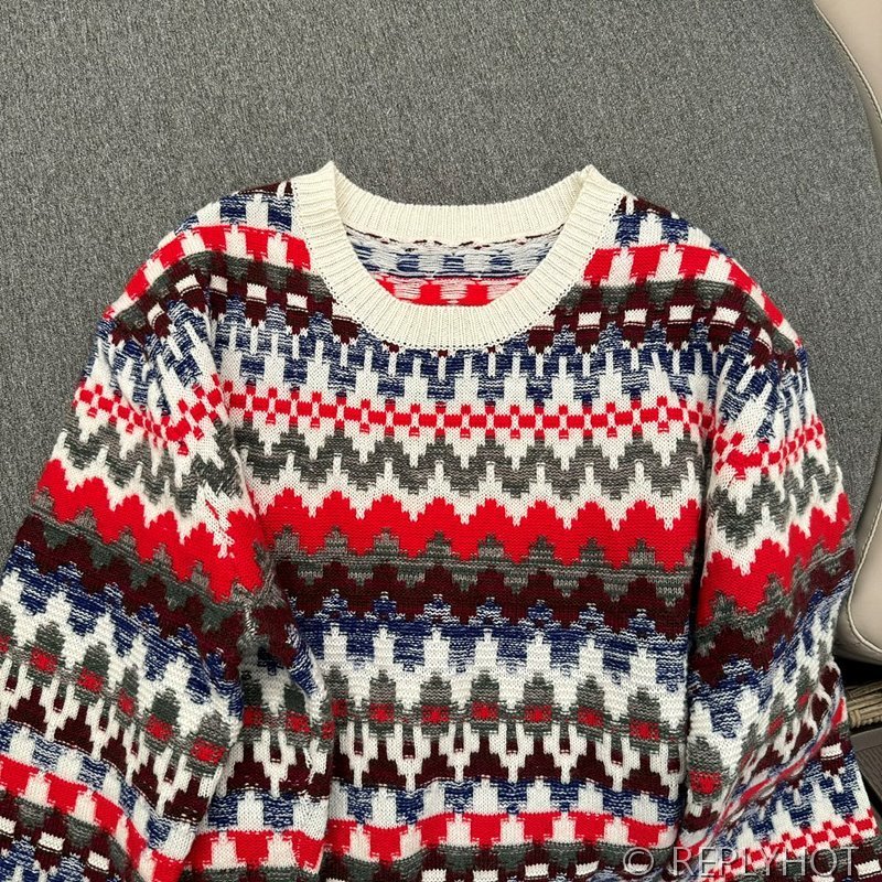 로로피아나 한정판 페어아일 컬러풀 패턴 자카드 스웨터[매장가 290만원대]