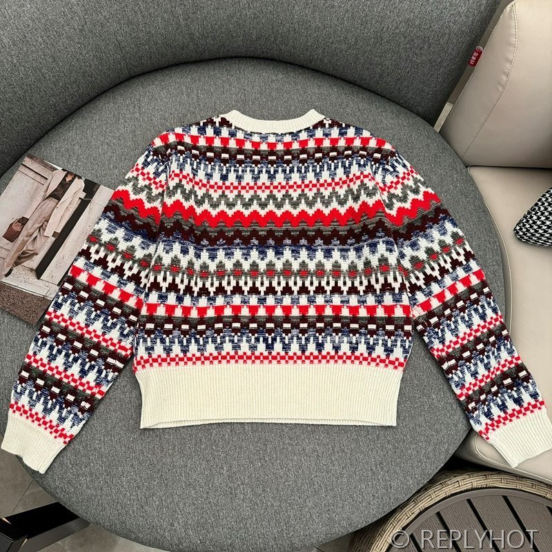 로로피아나 한정판 페어아일 컬러풀 패턴 자카드 스웨터[매장가 290만원대]