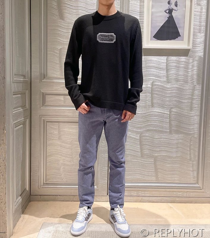 디올 자수 캐시미어 스웨터(남여공용) 2COLOR