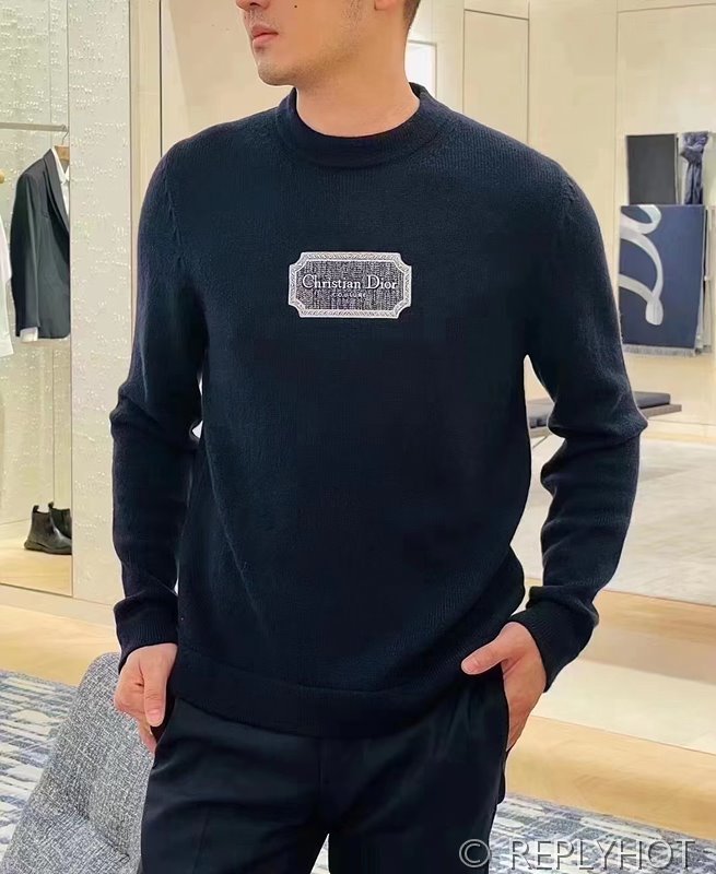 디올 자수 캐시미어 스웨터(남여공용) 2COLOR