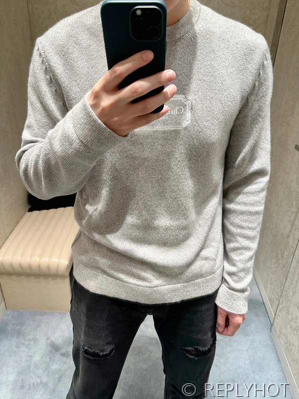 디올 자수 캐시미어 스웨터(남여공용) 2COLOR