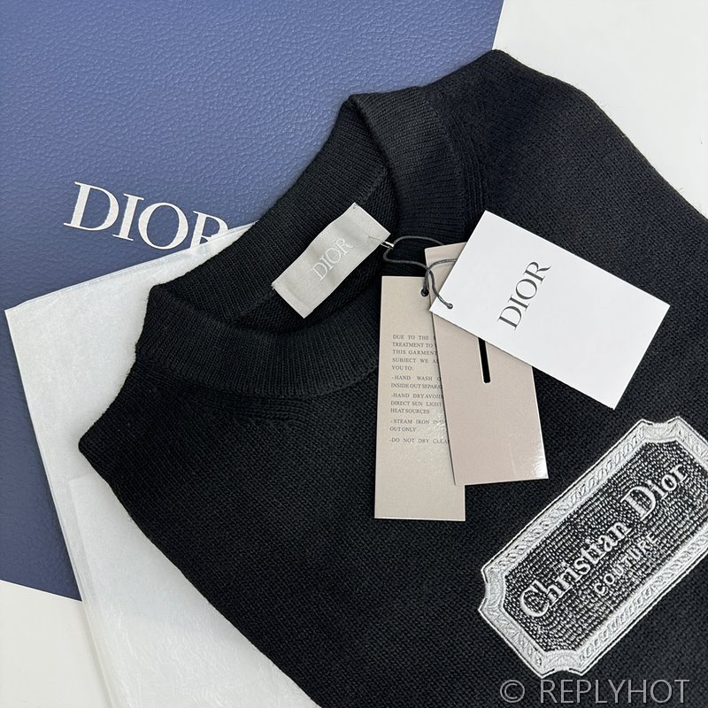 디올 자수 캐시미어 스웨터(남여공용) 2COLOR
