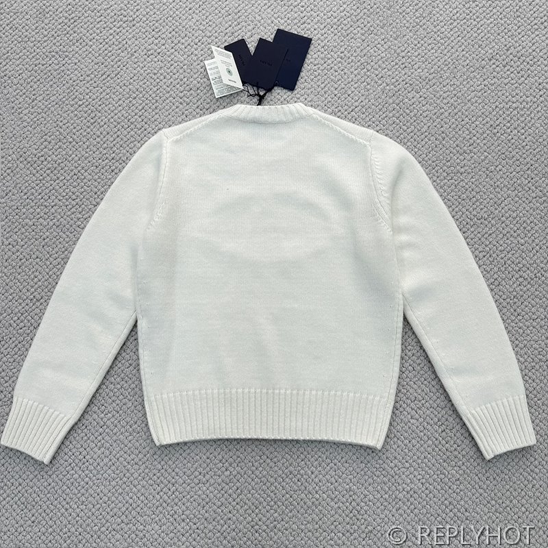 프라다 모노그램 자카드 캐시미어 스웨터