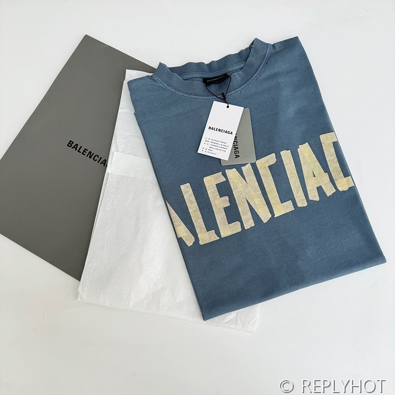 발렌시아가 테이프 레터 반팔(남여공용)