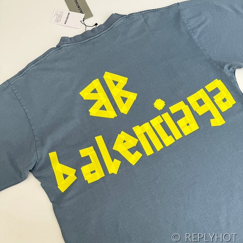 발렌시아가 테이프 레터 반팔(남여공용)