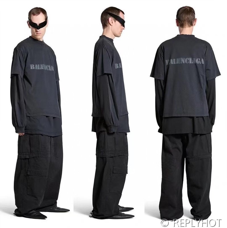 발렌시아가 레터 프린트 반팔(남여공용)