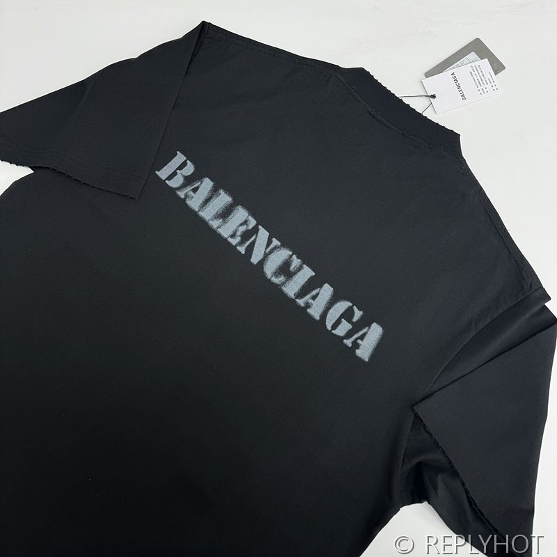 발렌시아가 레터 프린트 반팔(남여공용)