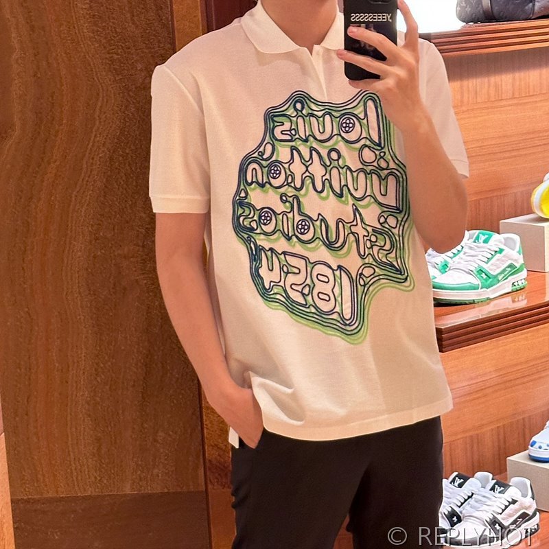 루이비통 LV1854 자수 폴로 셔츠(남여공용) 2COLOR