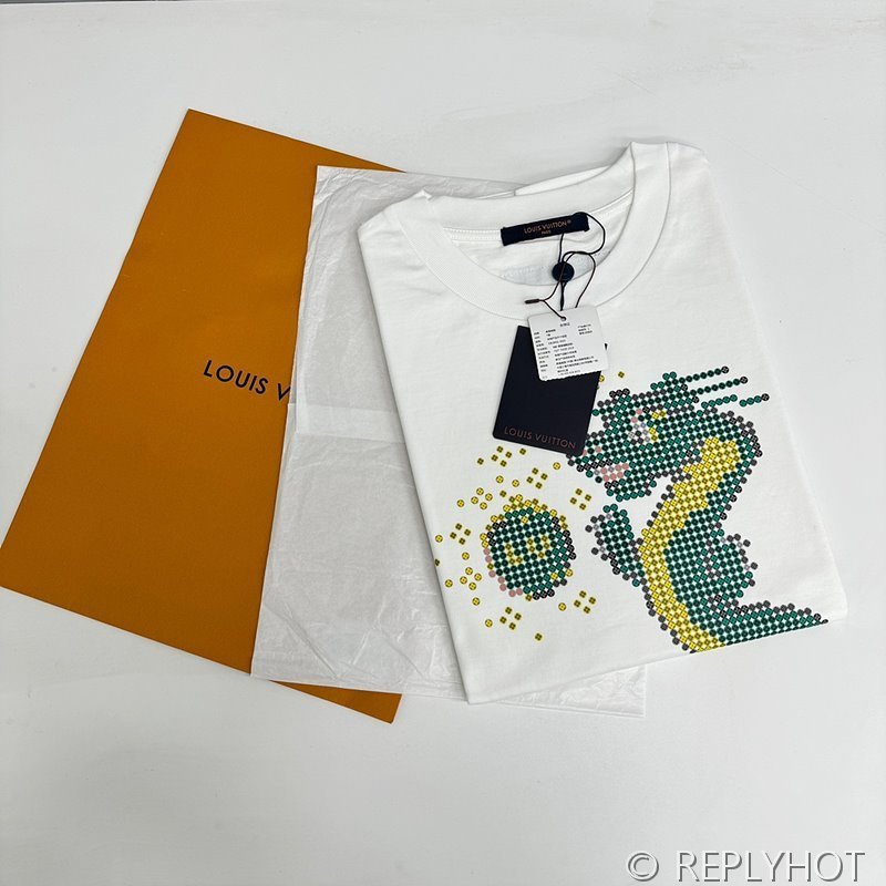 루이비통 프린트 비즈 반팔