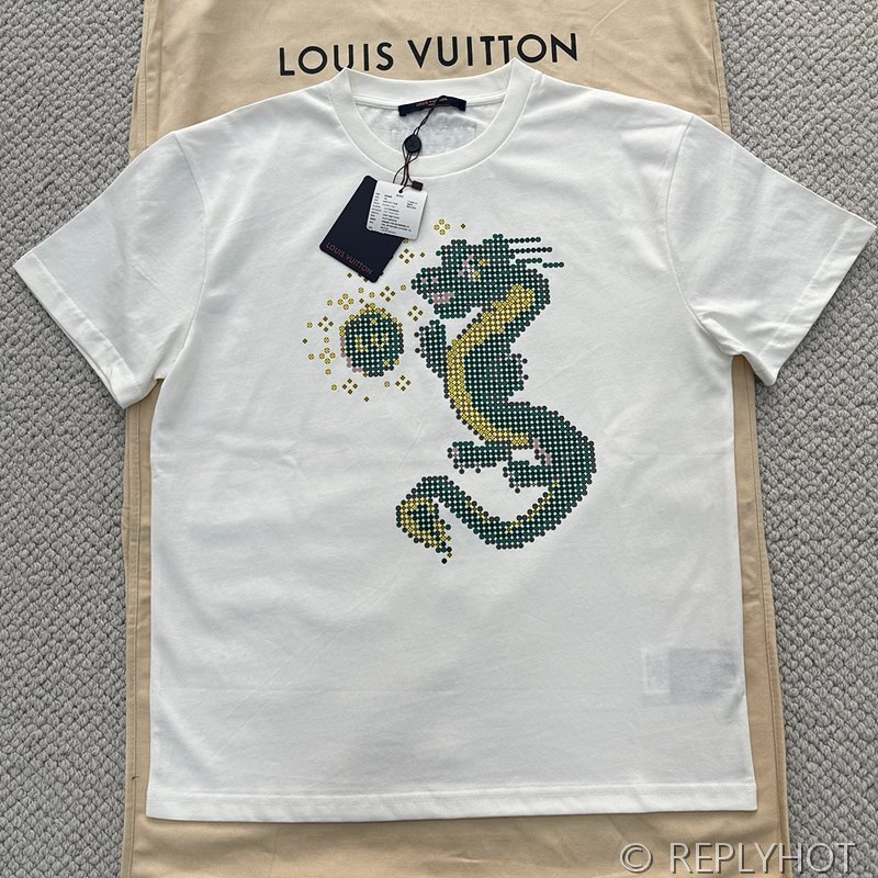 루이비통 프린트 비즈 반팔