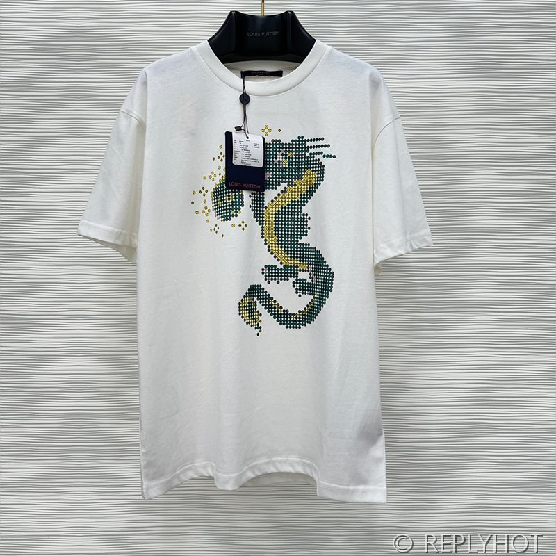 루이비통 프린트 비즈 반팔